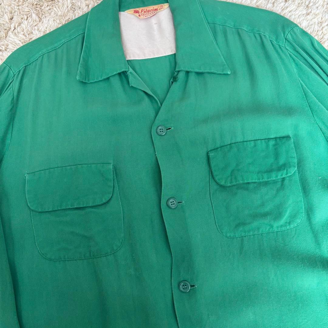 50s Pilgrim Rayon Gabardine Shirt ギャバジン