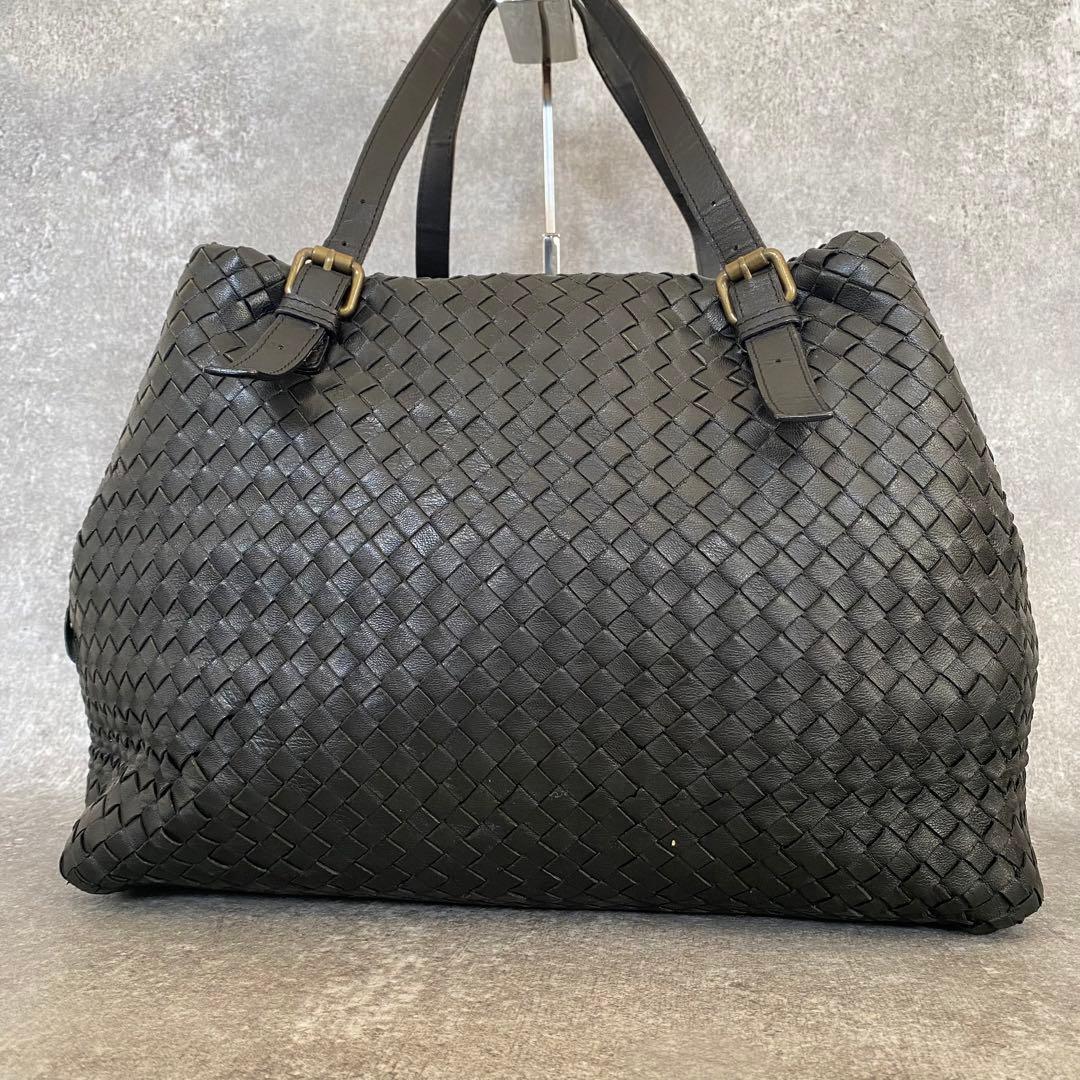 ボッテガヴェネタ チェスタ トートバッグ イントレチャート　ブラック　黒　肩がけ