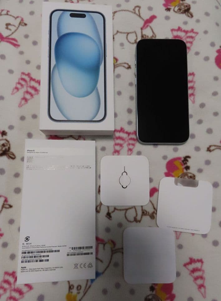 iPhone15 128GB ブルー 元箱付 SIMフリー MTML3J/A