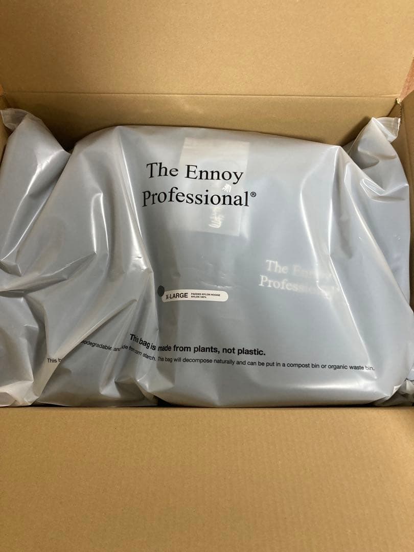 ENNOYとスタイリスト私物 PADDED NYLON HOODIE XLグレー