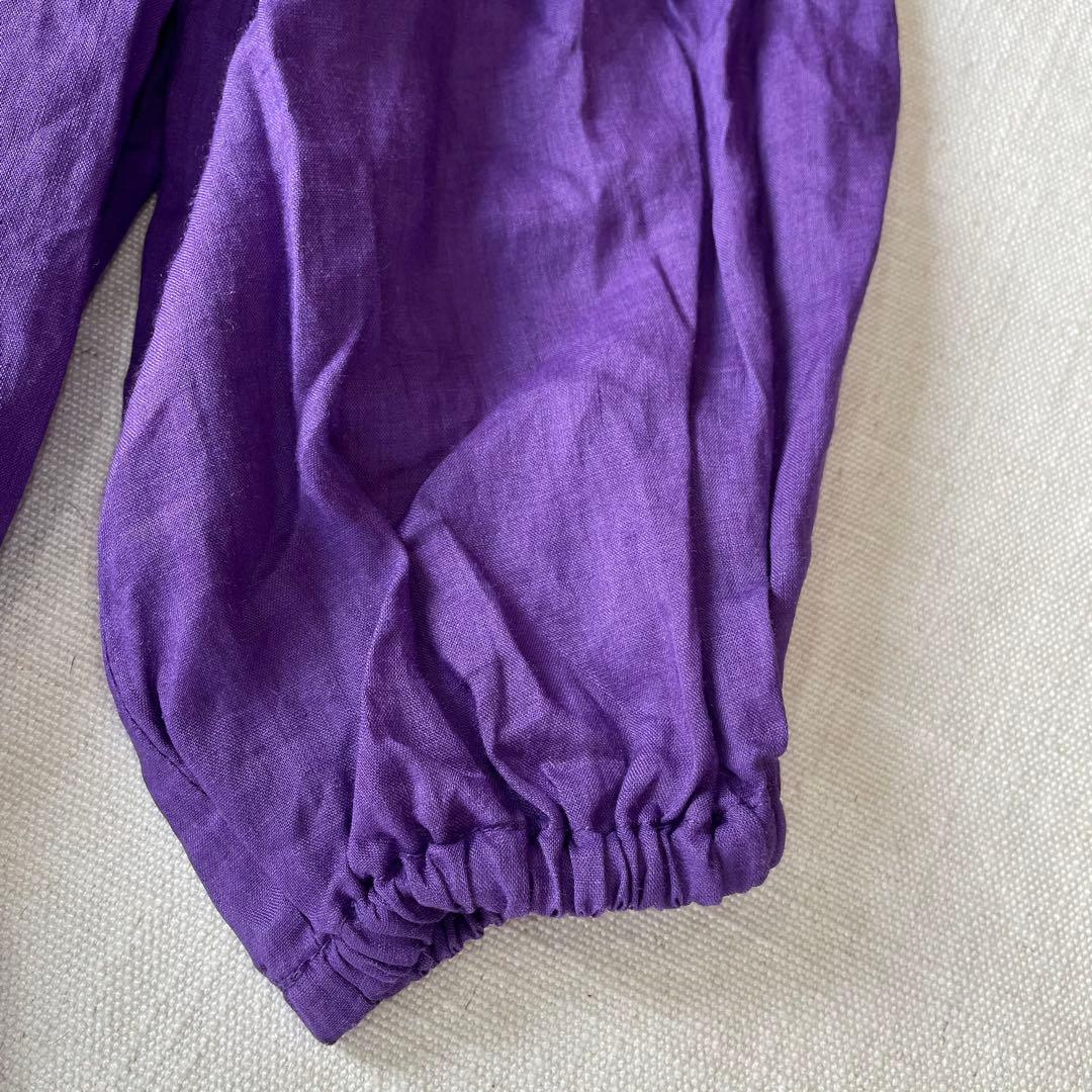 BEARDSLEYビアズリー リネンギャザーチュニック　パープル