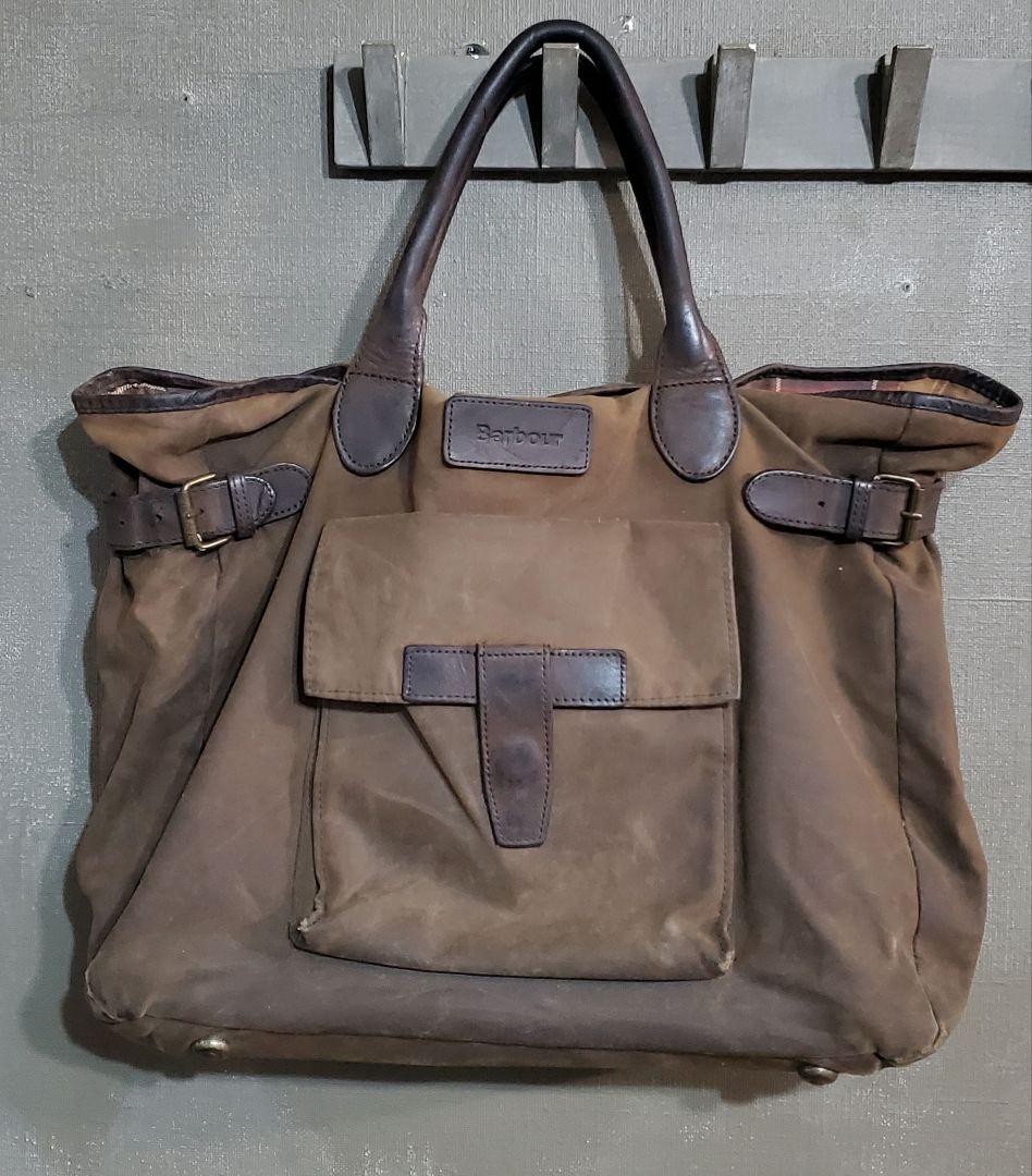 【希少】 バブアー　barbour オイルド　トートバック バブアートートバック