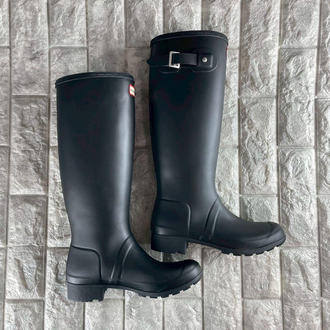 新品/EU37 HUNTER ハンター レインブーツ オリジナルツアー 長靴 黒