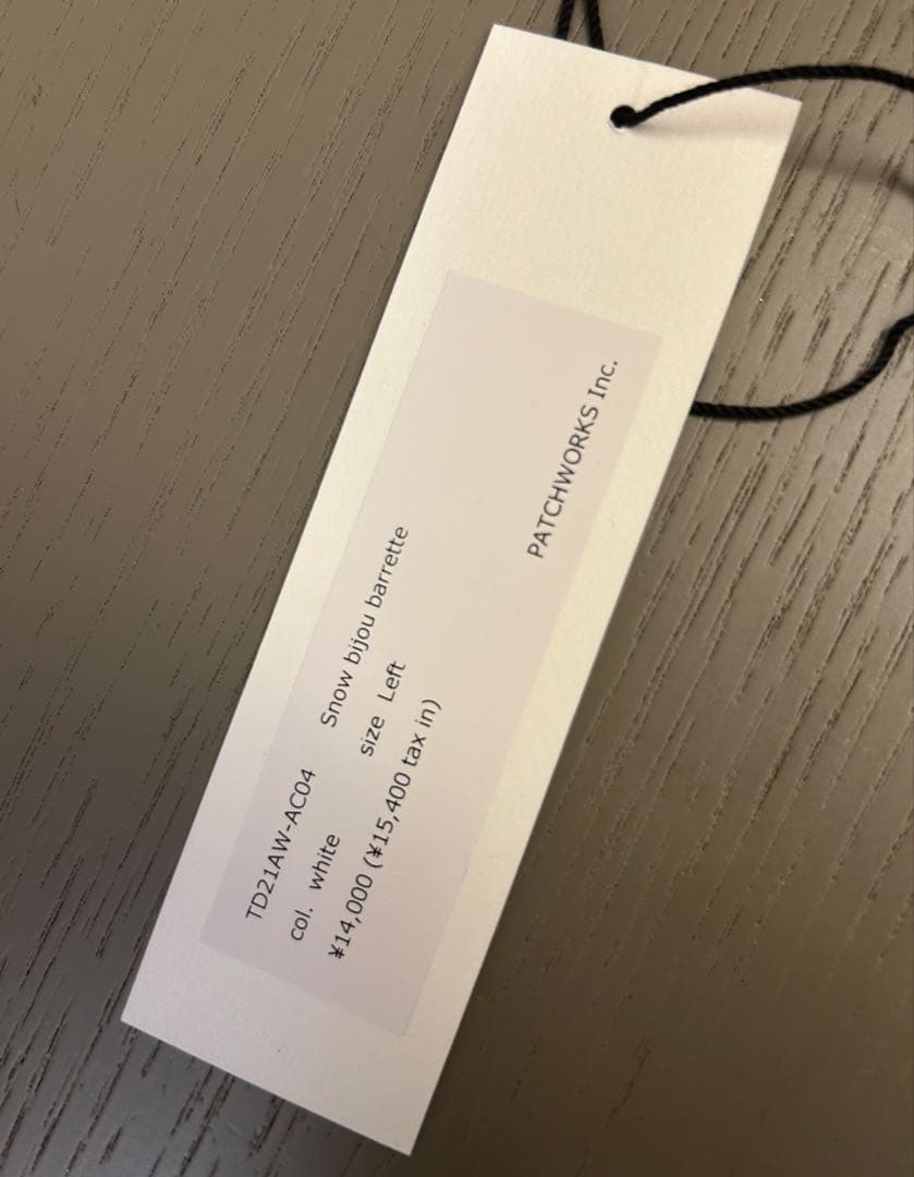 ヘアアクセサリー Tanaka Daisuke  bijou barrette left