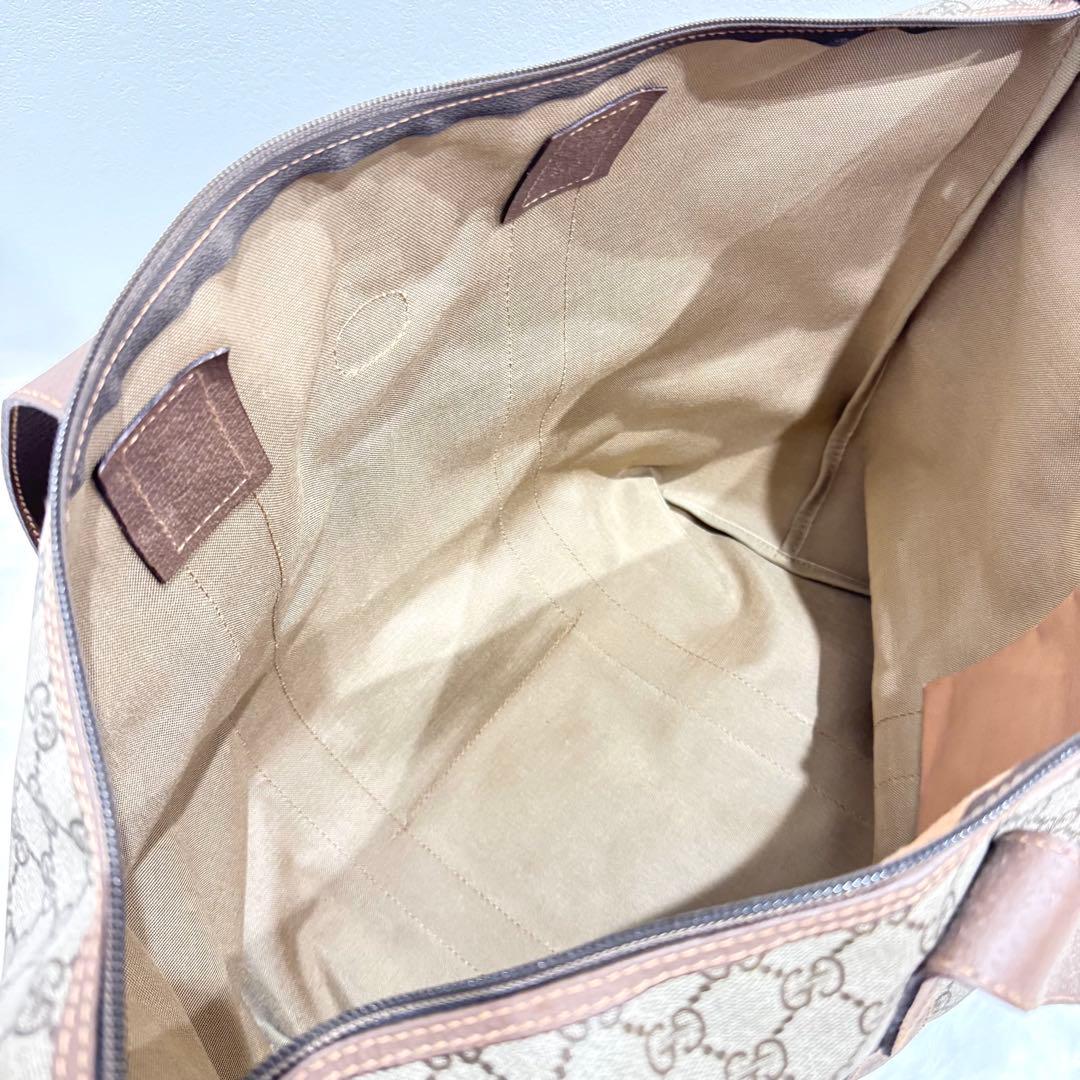 【美品】　GUCCI グッチ　GGボストンバッグ　ヴィンテージ　トート