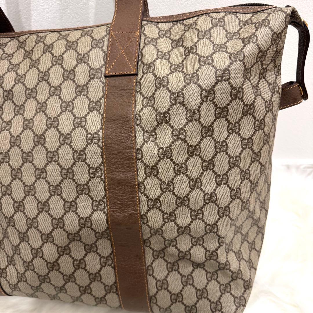 【美品】　GUCCI グッチ　GGボストンバッグ　ヴィンテージ　トート