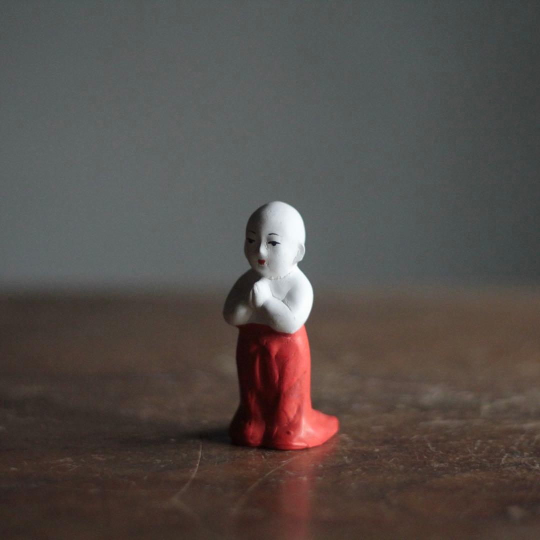 土人形 奉開眼 聖徳太子二歳像 四天王寺 箱なし 古道具 アンティーク オブジェ