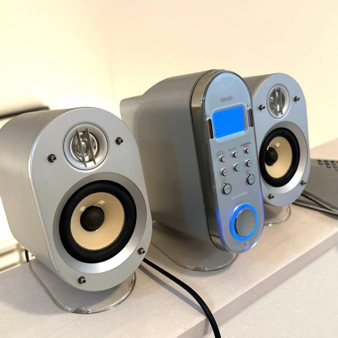 【美品DE訳有】SONY MD CD ミニコンポ LAM-Z03 シルバー