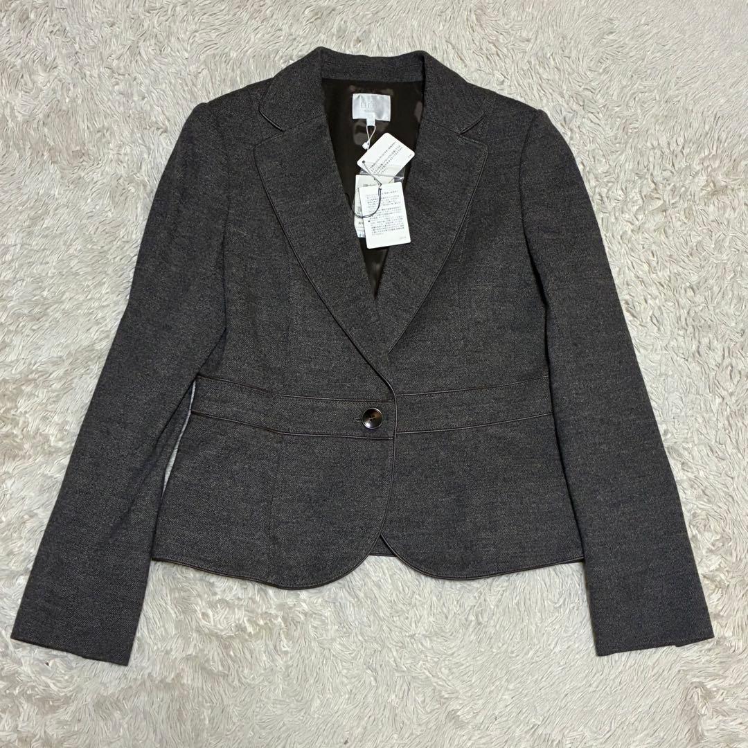 自由区 未使用タグ付 40 ブラウン系 ジャケット パンツ スーツ セットアップ