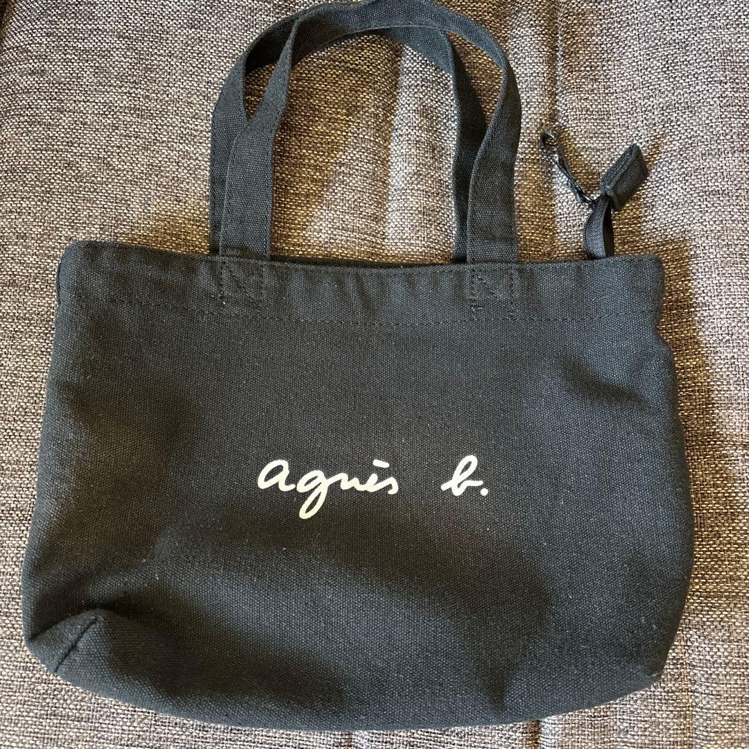 agni's b. ブラックトートバッグ