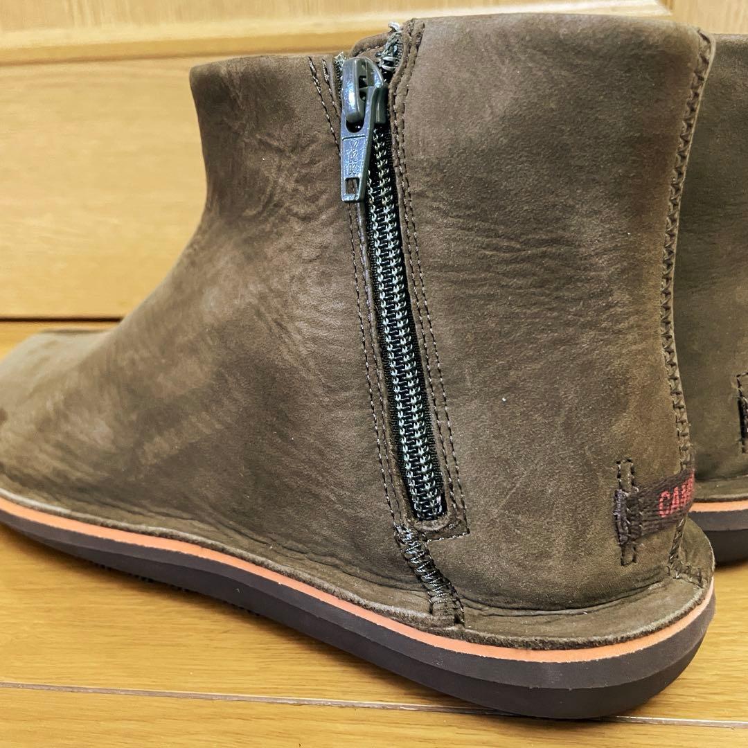 未使用品 カンペール Beetle ショートブーツ　スエード　ダブルジップ