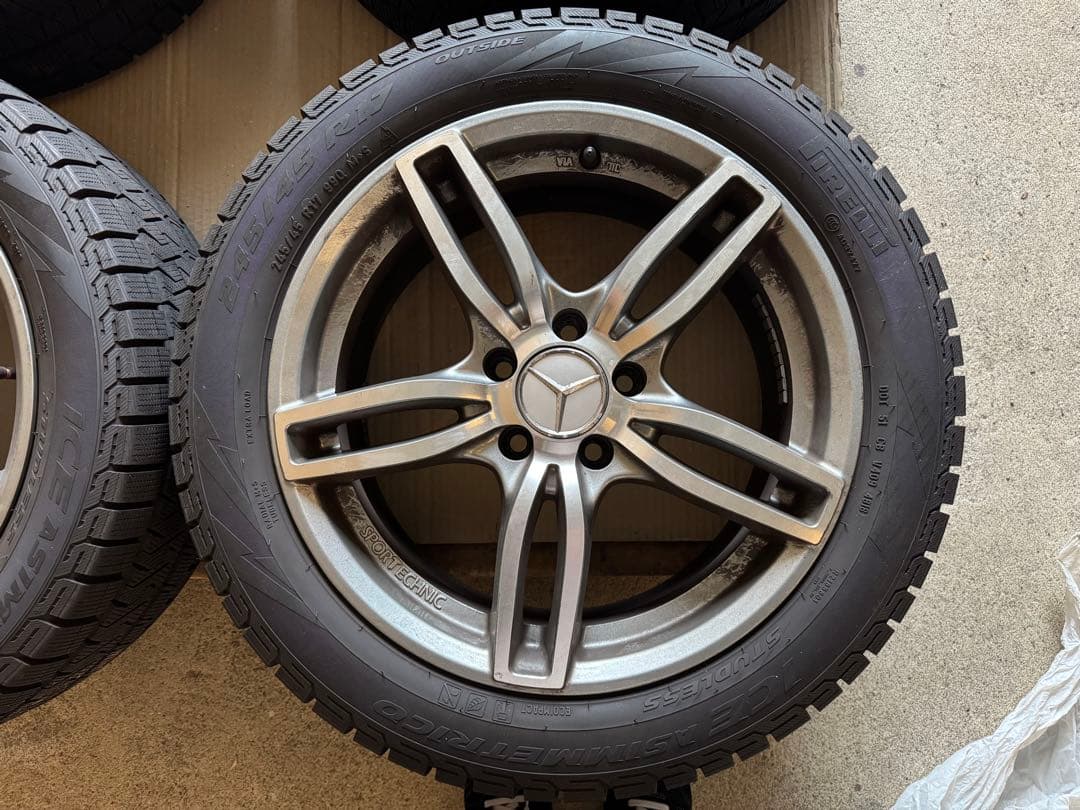 ピレリスタッドレス & SPORTECHNICアルミ4本セットW212 Eクラス