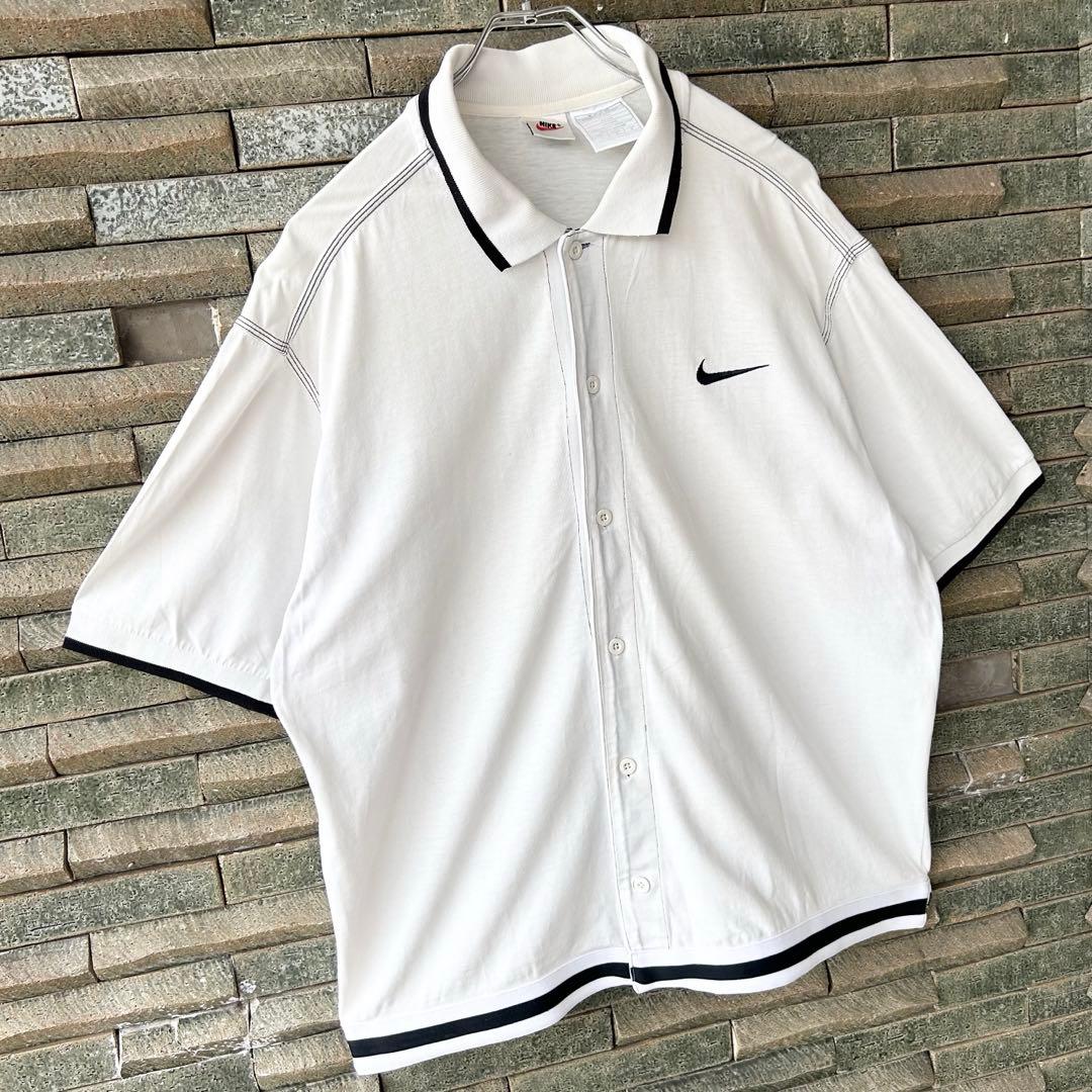 貴重 90s vintage NIKE アンドレアガシモデル 刺繍ロゴ シャツ