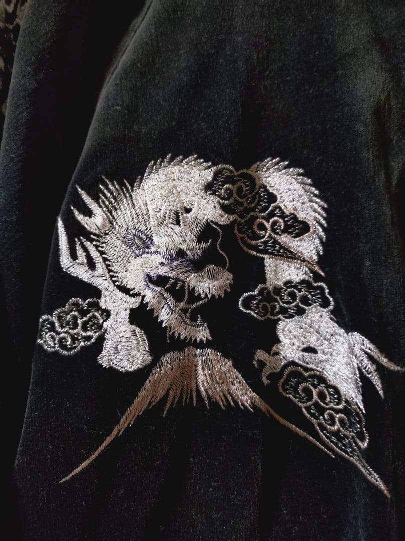 BTS Suga着用 hoshihime 星姫　別珍スカジャン　ブラック　XL