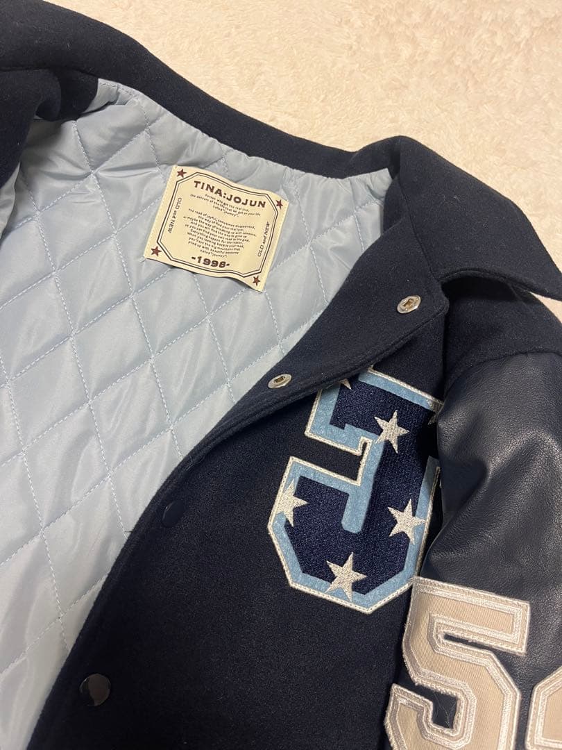 TINAJOJUN オリジナルワッペンスタジャン ネイビー