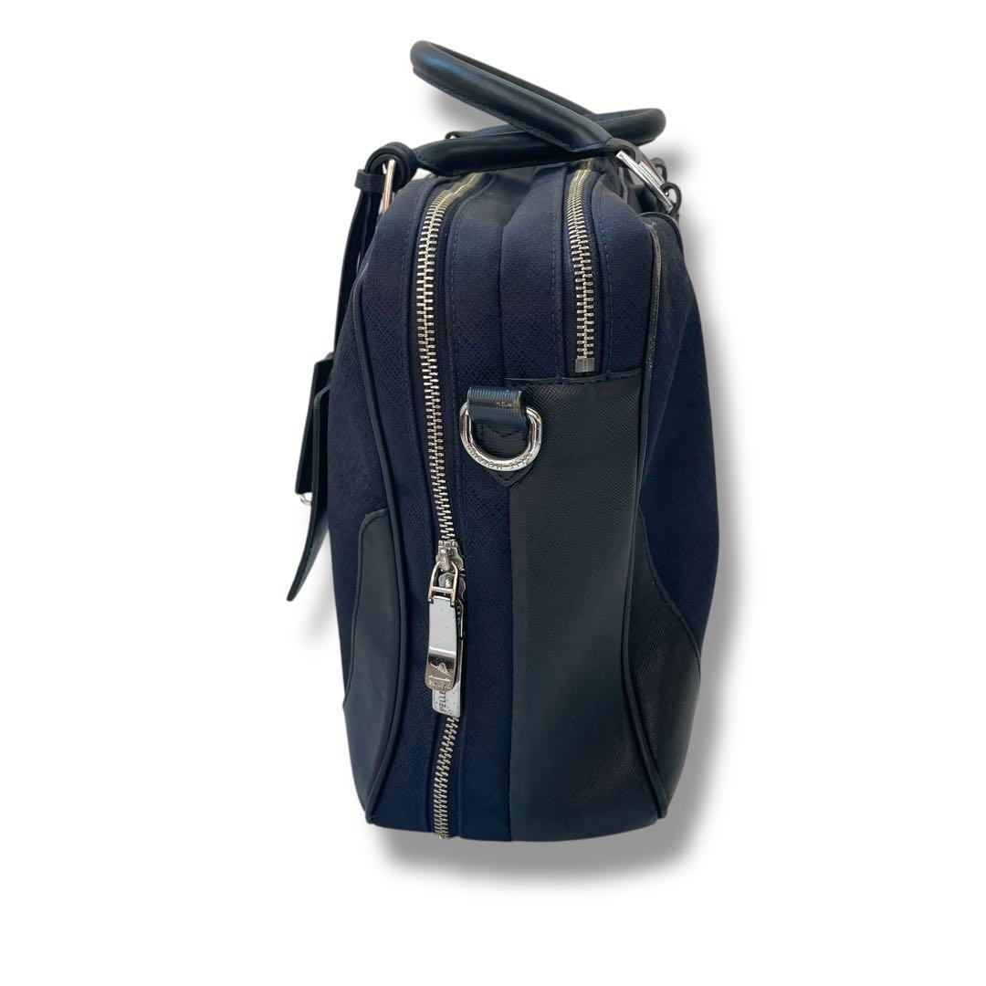 【レア】ペッレモルビダ　ビジネスバッグ　2way レザー　A4 ネイビー