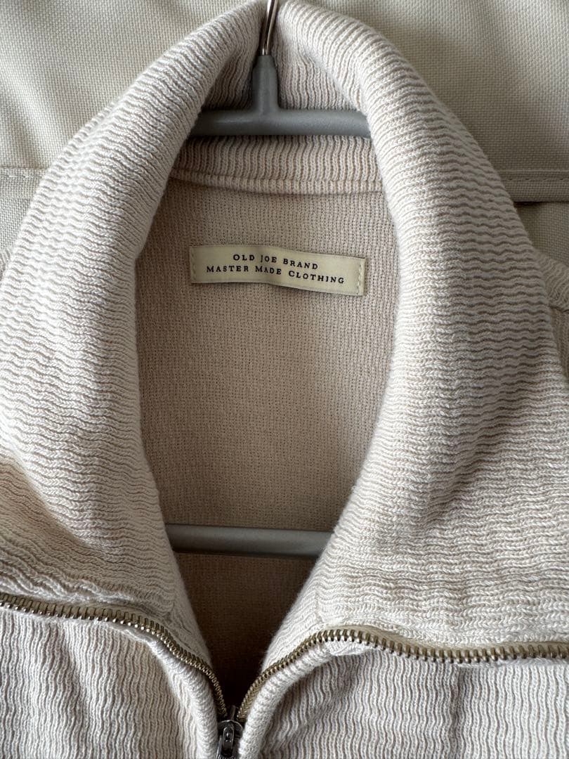 OLD JOE BRAND ホワイト ジップアップニット