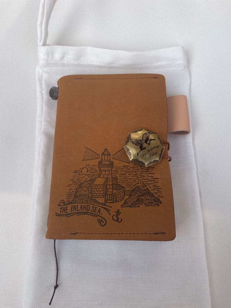 トラベラーズノート　TSL倉敷 限定 パスポートサイズ　キャメル ポケットX2