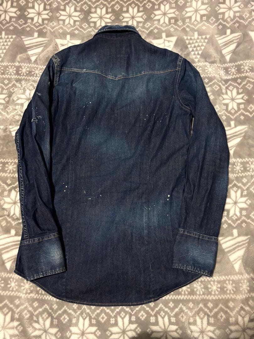 DSQUARED2 濃紺デニムシャツ　44