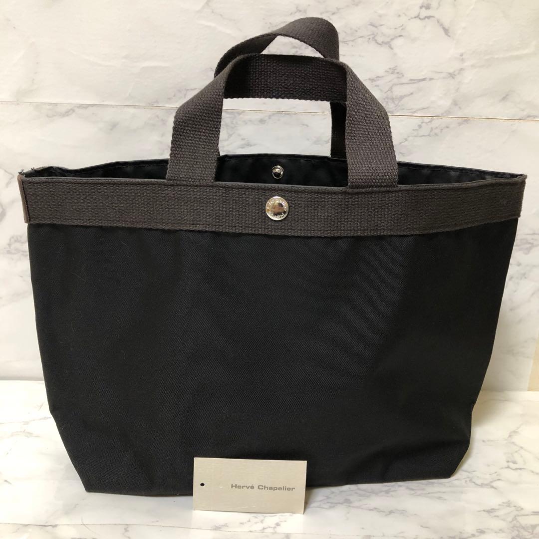 ✨美品✨エルベシャプリエ ハンドバッグ・ ノワール(ブラック)×モカ