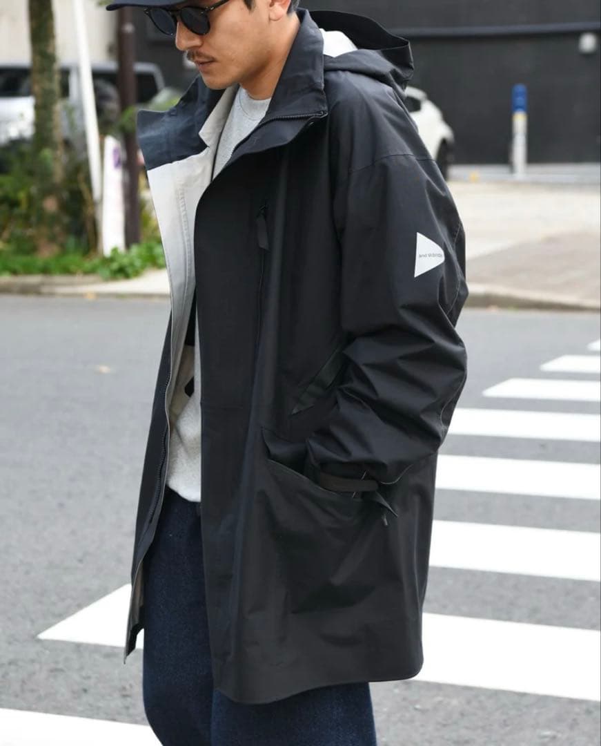 【新品タグ付】and wander rain proof coat レインコート