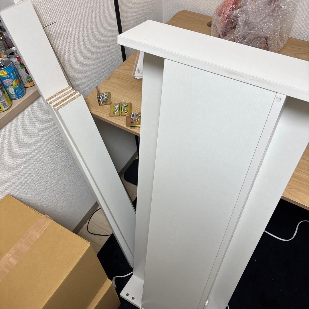 棚付きすのこローベッド 『Etany エタニー』 ホワイト セミダブル 中古