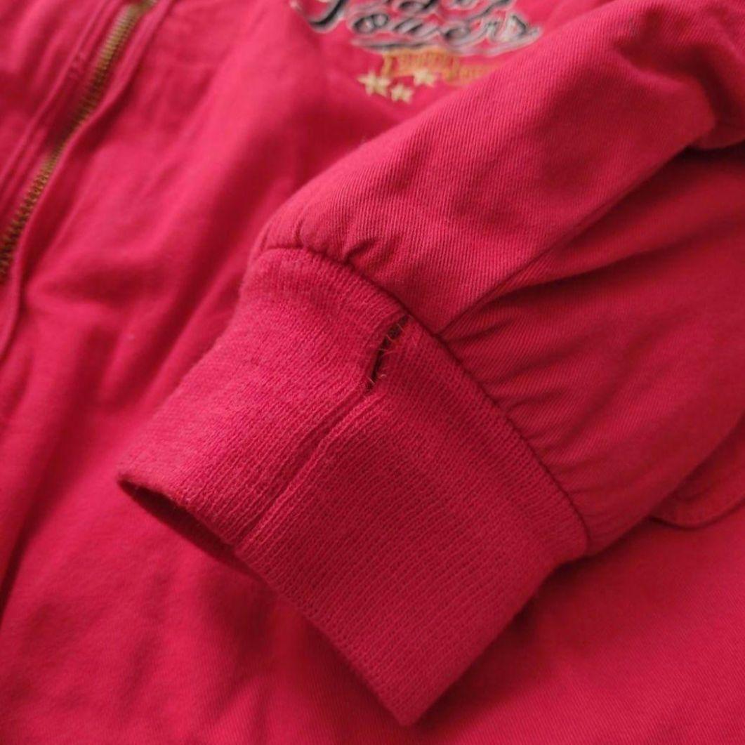 【希少レア】90s リバーシブル スポーツ ジャケット レッド グレー 刺繍