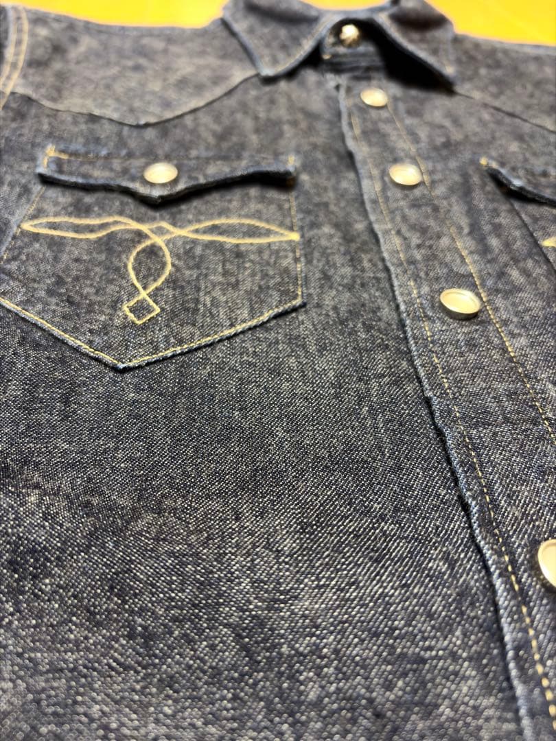 【美品】 RRL ウエスタンシャツ インディゴラルフローレン ダブルアールエル