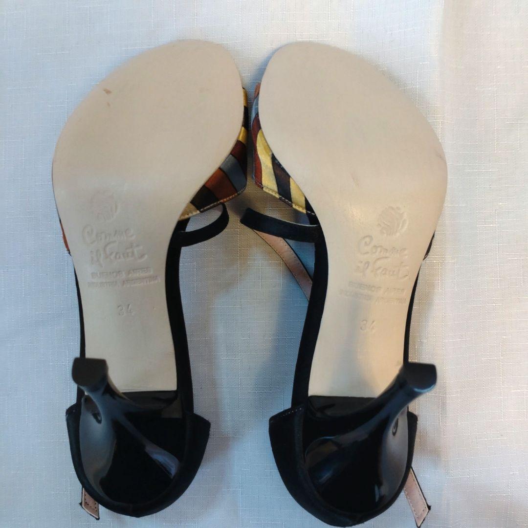 【専用】コムイルフォー タンゴシューズ　サンダル　34　マルチカラー