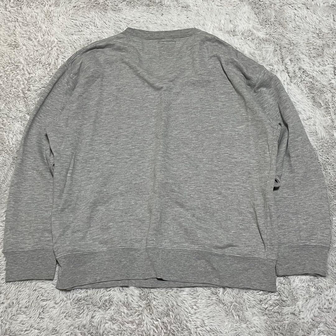 old stussy 90s 00s スウェット　紺タグ　前V 刺繍　短丈　M