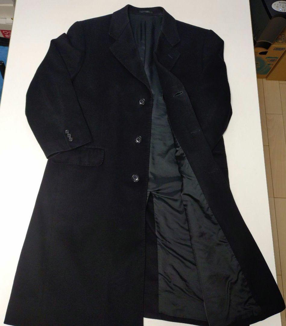 Zegna ゼニア　カシミヤ100％　チェスターロングコート濃紺