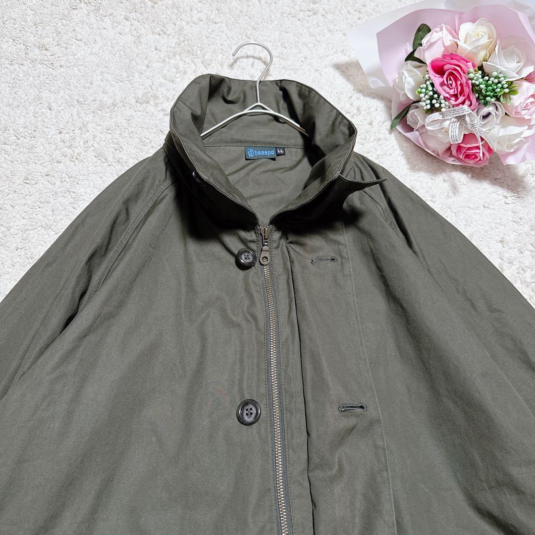 【ビアスポ beaspo】ペンタイルカントリー　マウンテンパーカー　カーキ　LL