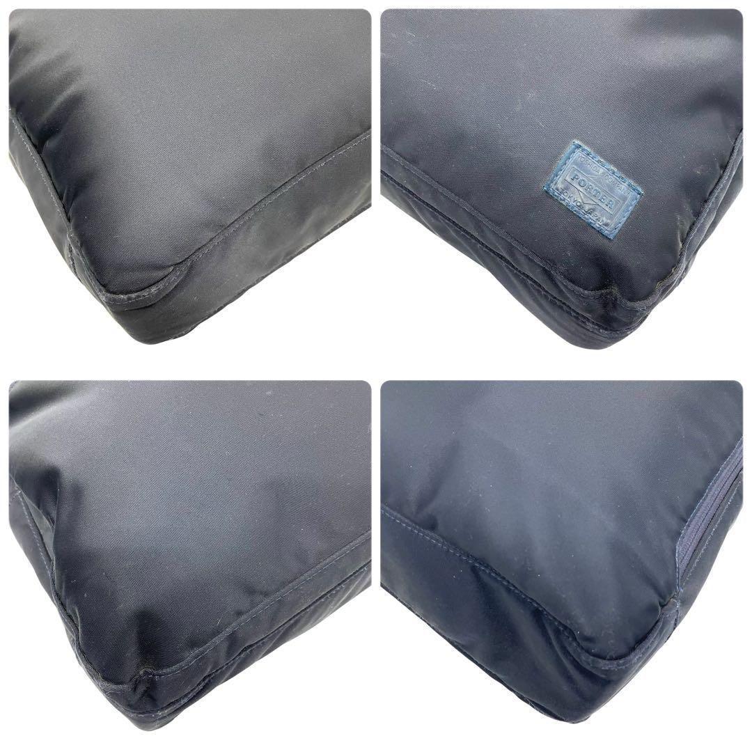 良品 1986 PORTER LIFT トートバッグ ナイロン レザー A4 紺