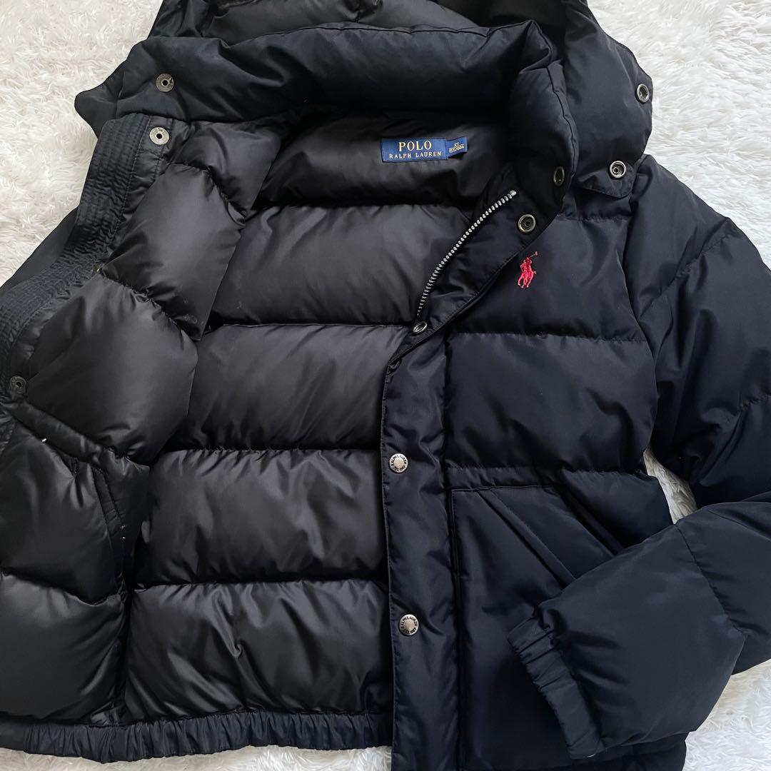 極美品✨ポロラルフローレン ダウンジャケット 2way ポニー刺繍 黒 XS