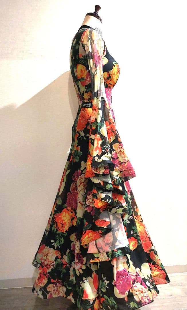 社交ダンス　Gentil　ジャンティ　美品 スタンダードドレス　社交ダンス衣装