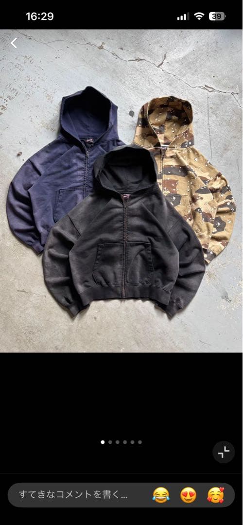 Belvetベルベットネイビー ジップアップフード付きパーカー