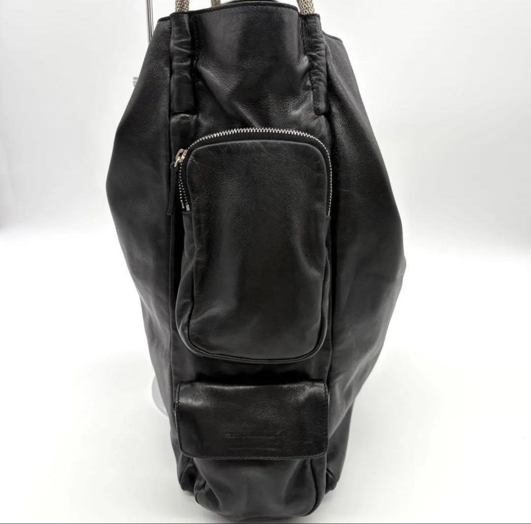 美品 JILSANDER ジルサンダー レザー トートバッグ ブラック 大容量