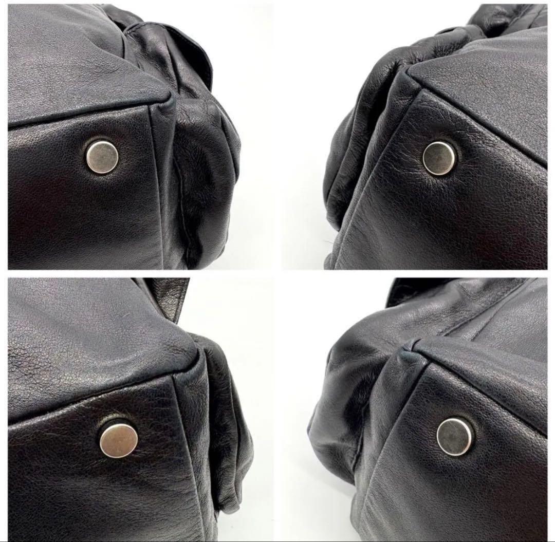 美品 JILSANDER ジルサンダー レザー トートバッグ ブラック 大容量