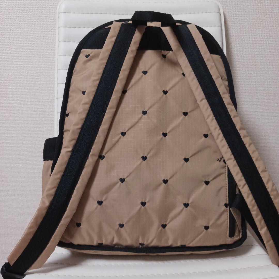 2720　レア　レスポートサック　リュック　ハート刺繍　ブラウン　極美品