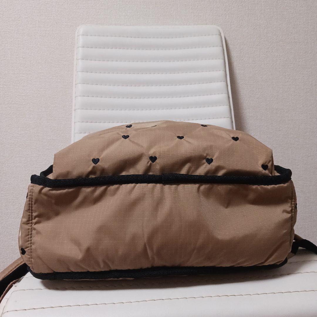 2720　レア　レスポートサック　リュック　ハート刺繍　ブラウン　極美品