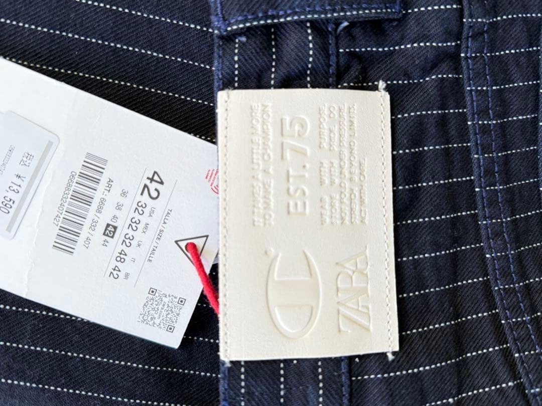 Maika　ZARA✖️Champion ストライプ バギーパンツ 42