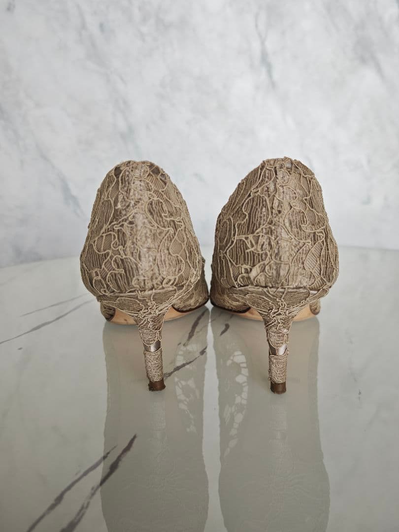 ゆりみり 【美品・現行モデル】 定価：¥156,200 レースパンプス