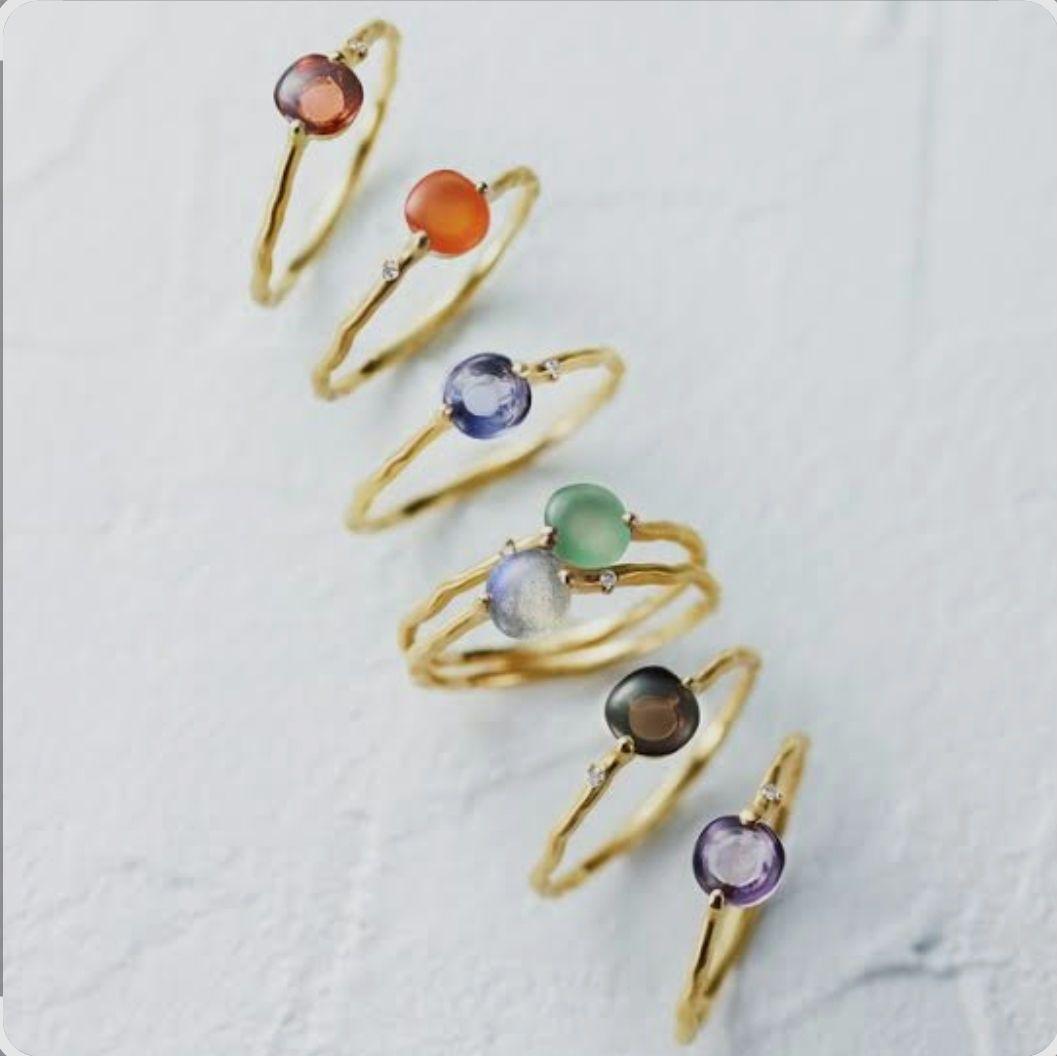 agete パレットリング k10 ダイヤモンド ラブラドライト 9号