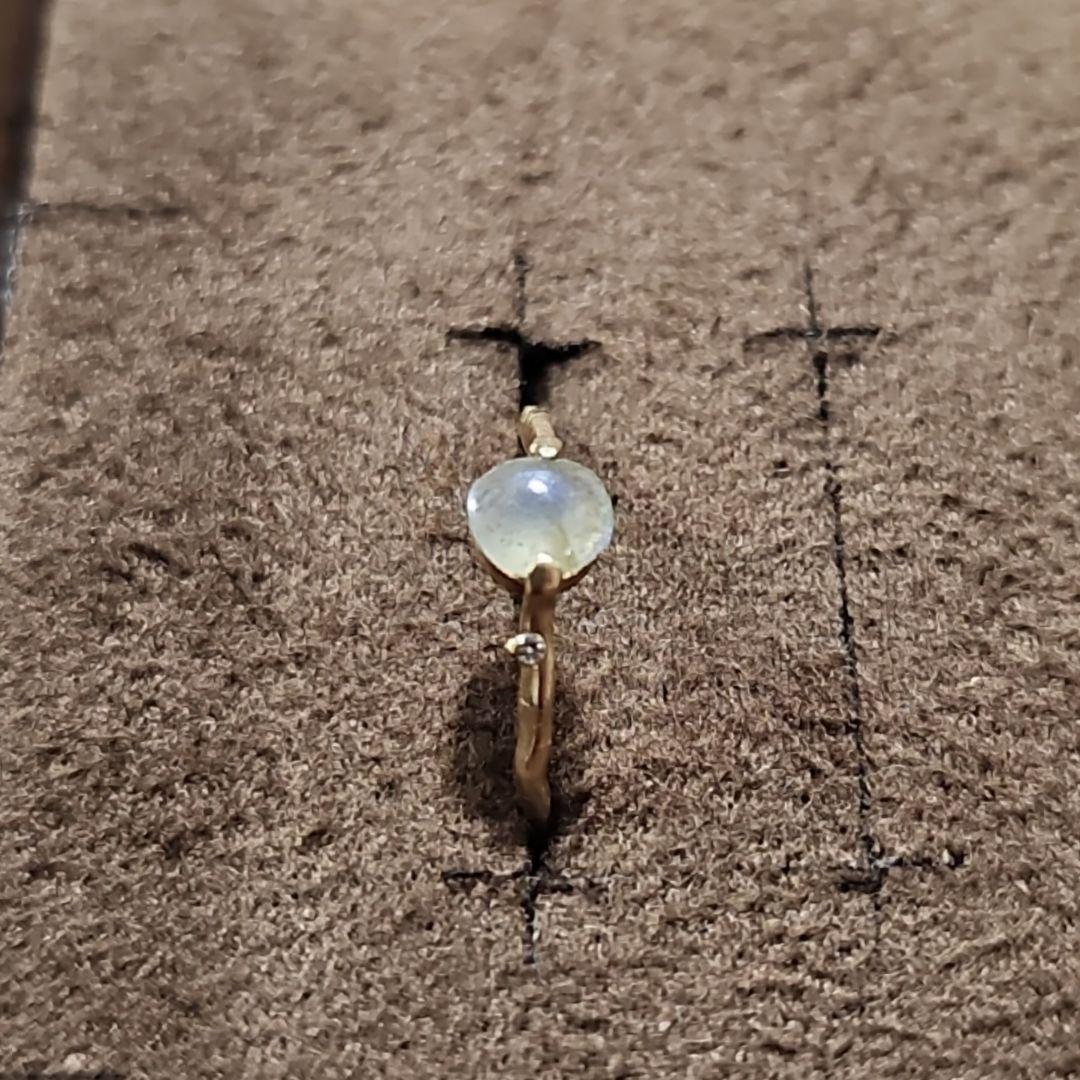 agete パレットリング k10 ダイヤモンド ラブラドライト 9号