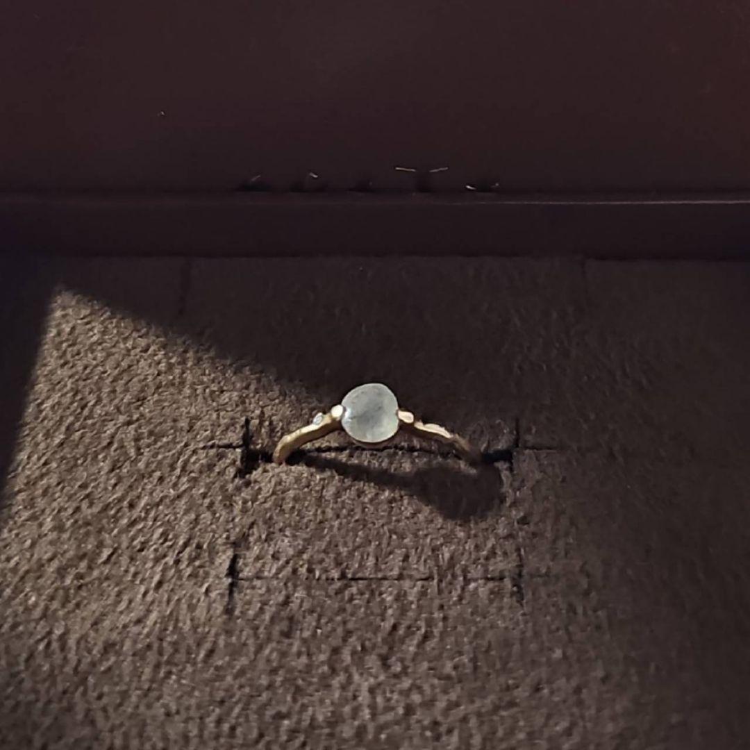 agete パレットリング k10 ダイヤモンド ラブラドライト 9号