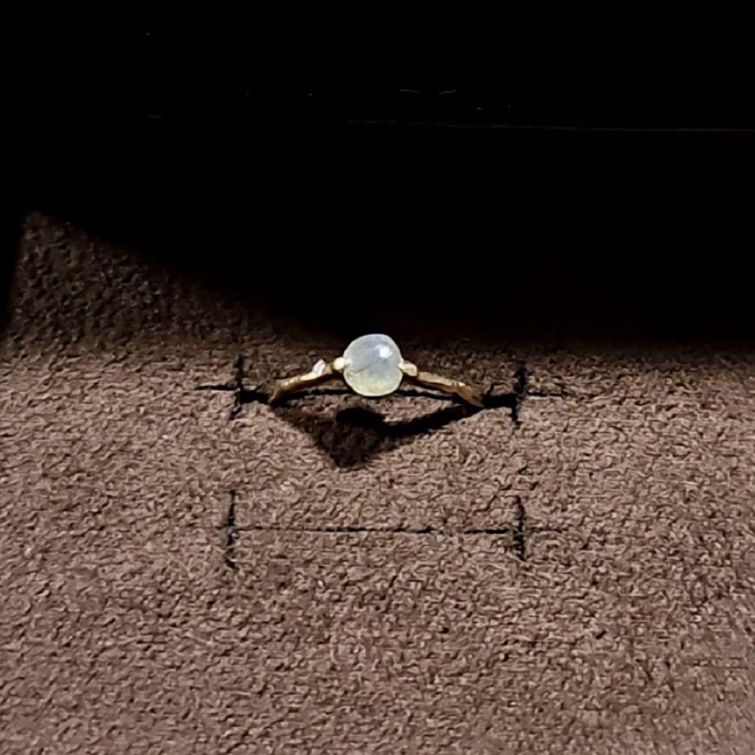 agete パレットリング k10 ダイヤモンド ラブラドライト 9号