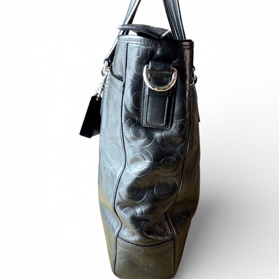 【美品】COACH コーチ70253 オプアートビジネスバッグ　2way A4