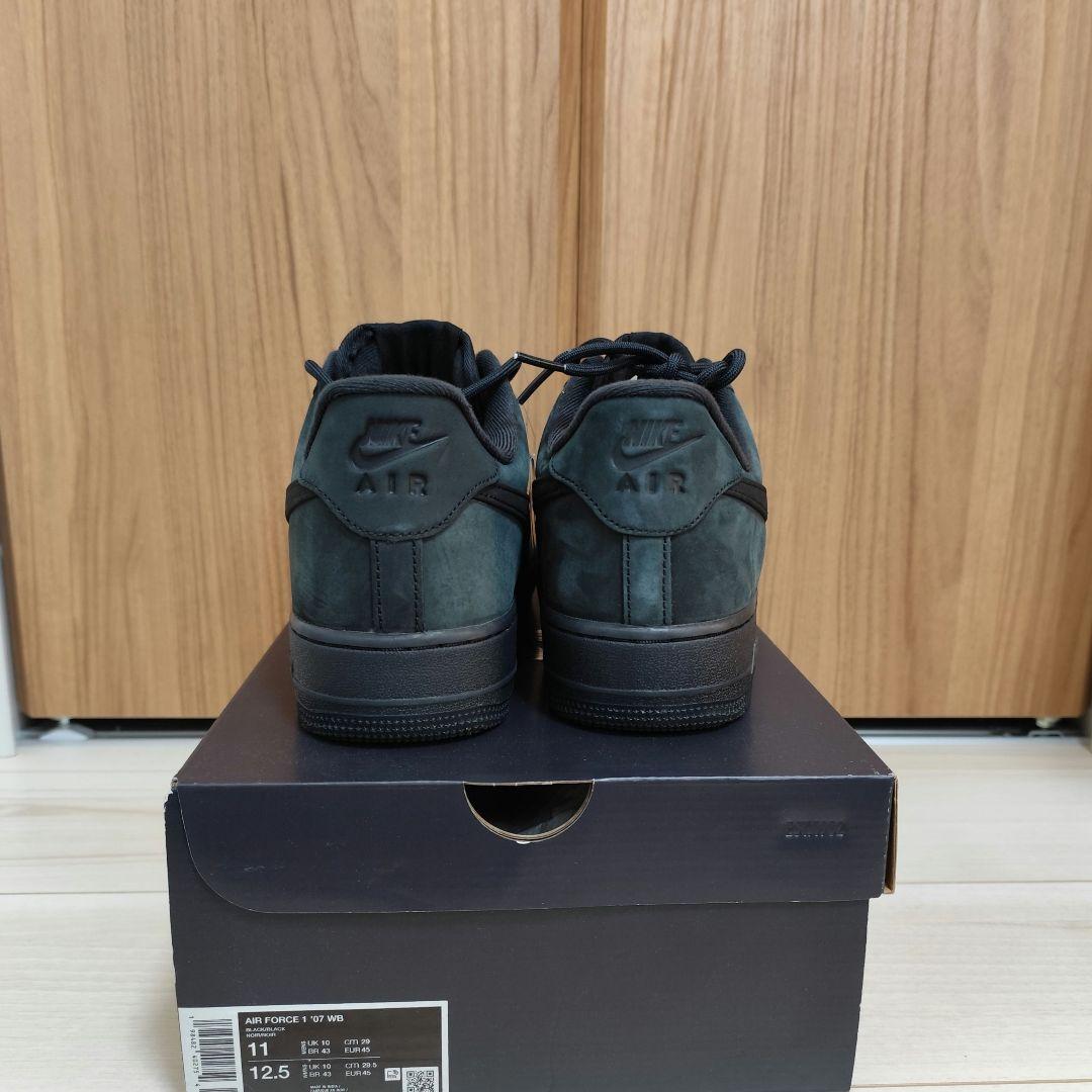 ナイキ エア フォース 1 '07 WB ブラック ヌバック