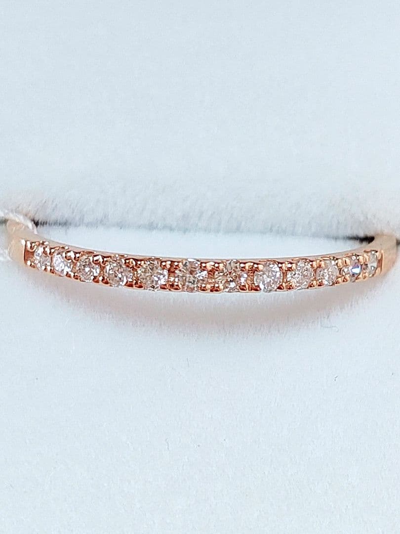 新入荷 未使用 k18PG ダイヤモンド 0.10ct エタニティ リング