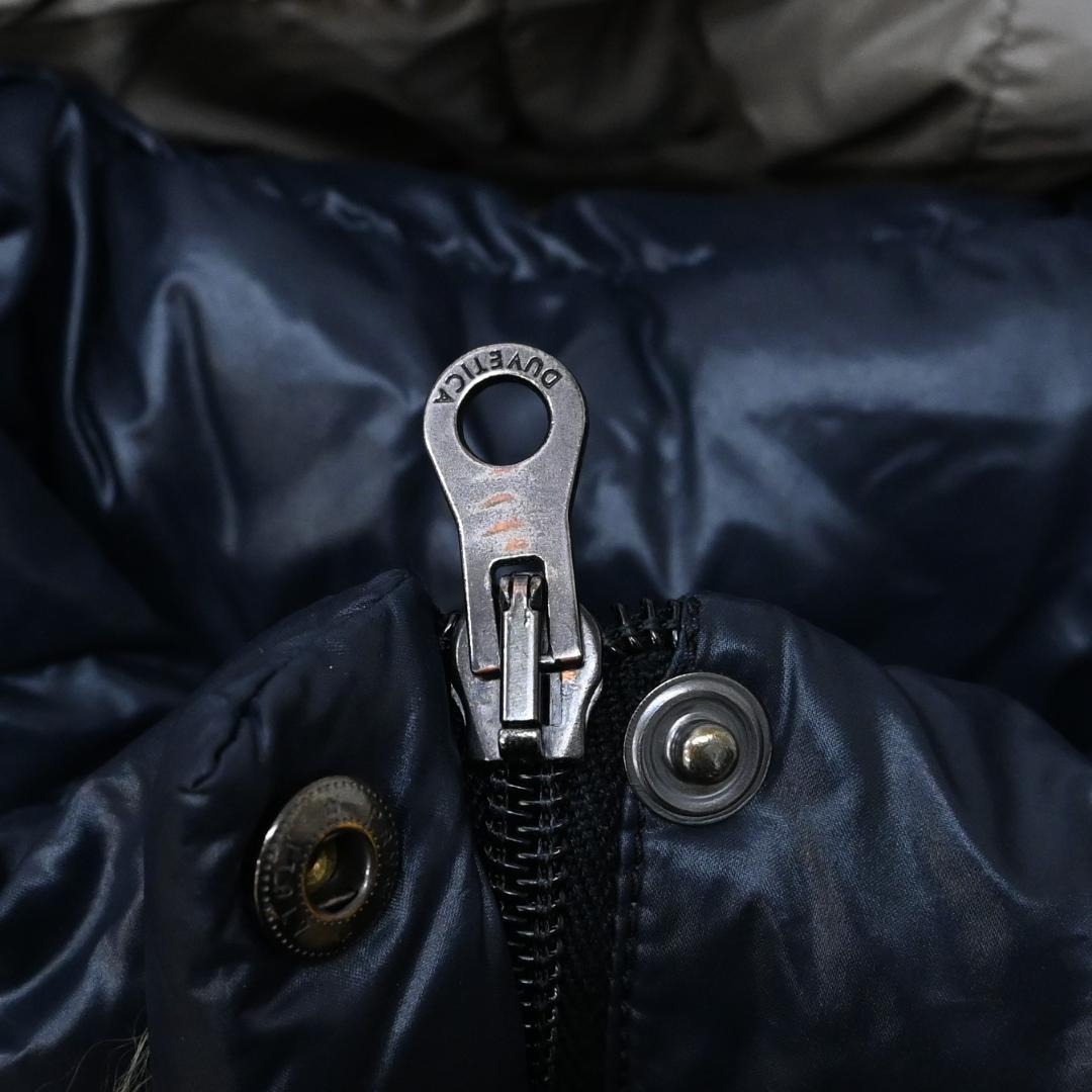 48599★冬 デュベティカ ダウンコート ラクーンファー ダークネイビー\"